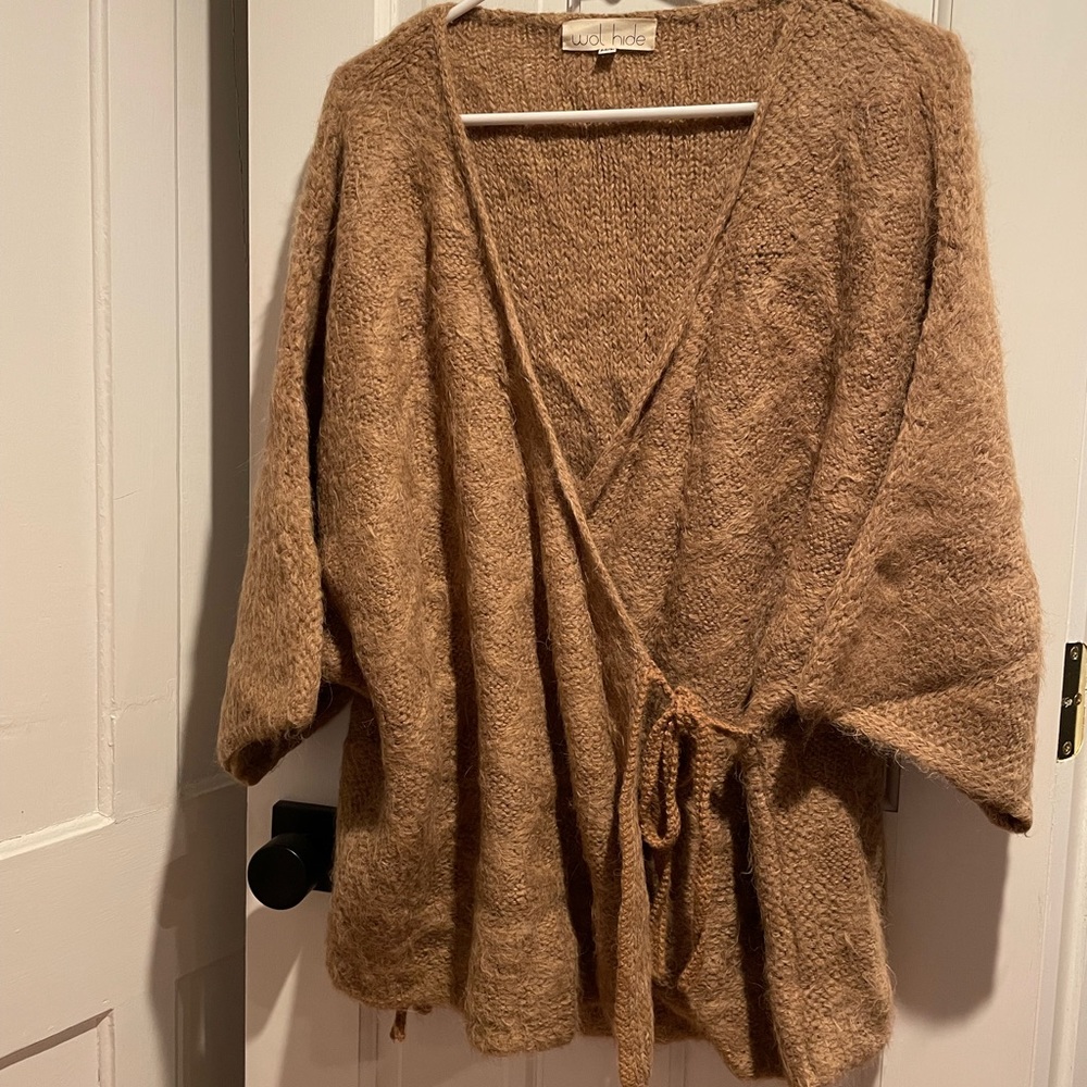 wolhide wrap sweater